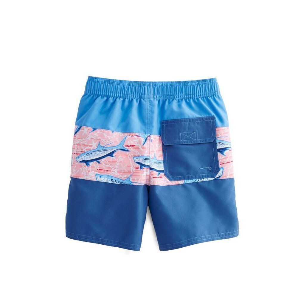 Vineyard Vines Boys Pieced Tropical Chappy Shorts Swim Trunks - XL (18) - Picture 2 of 12